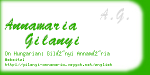 annamaria gilanyi business card